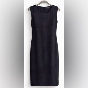 Peserico Made in Italy Sleeveless Grid Jacquard Shift Dress Size 40 (US S/M)